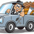 Heimwerker mit Transporter, Bildrechte jokatoons - Fotolia.com