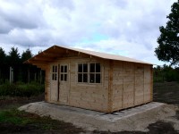 Gartenhaus-Rohbau Gartenhaus Rohbau fertig aufgebaut