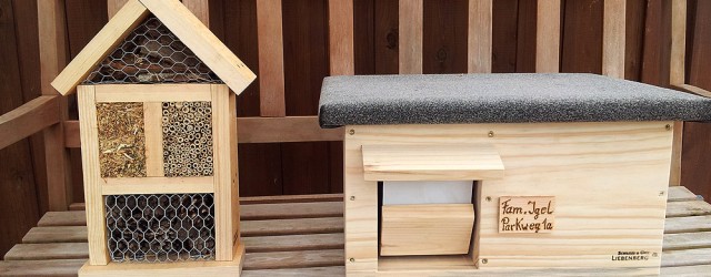 Insektenhotel und Igelhaus