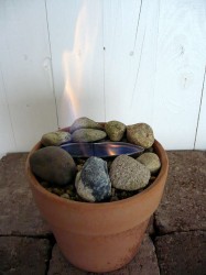 Tischfeuer Marke Eigenbau