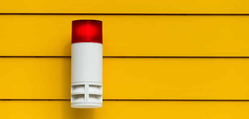 Alarmanlage an Hausfassade