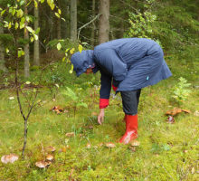 Gummistiefel – und Regenmantel