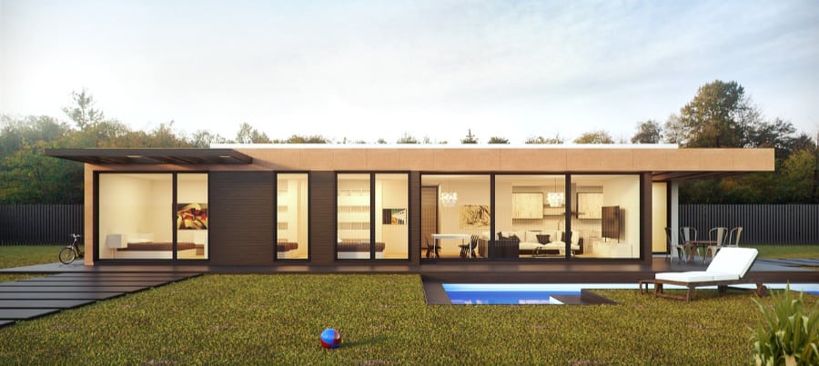 Hausbau: Modernes Architektenhaus fertig zum Einzug
