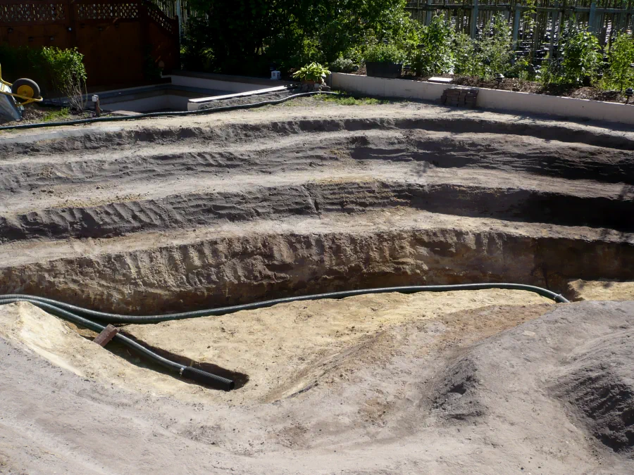 Pool-Bau - Am Anfang steht die Grube
