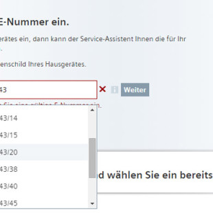 Einfache Produktauswahl