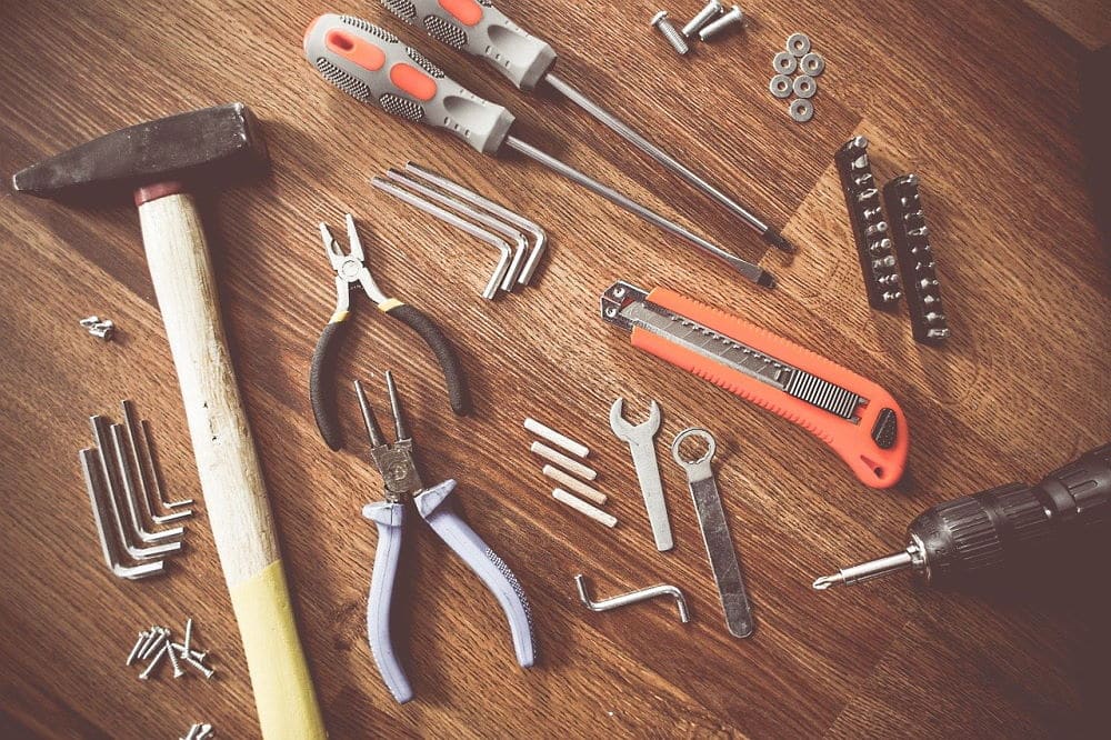 Übersicht von praktischem Werkzeug für Heimwerker